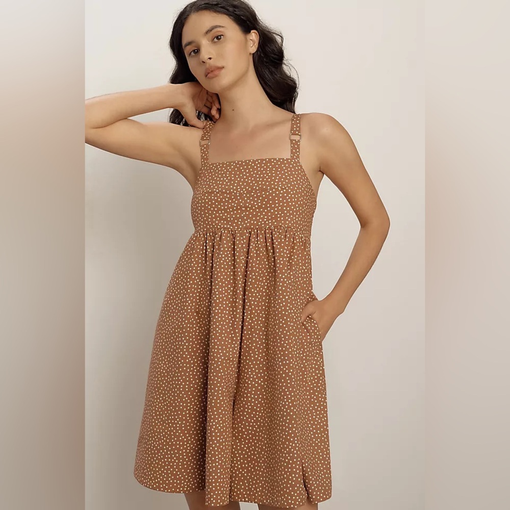 Anthropologie Maeve Sleeveless Square Neck Babydoll Romper